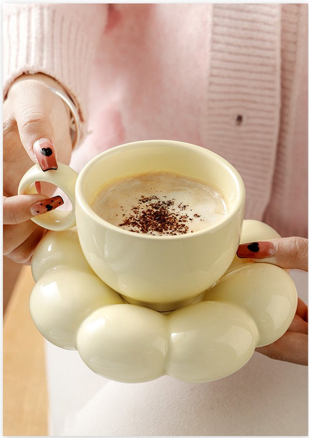 Floroux Ensemble de tasses et sous-tasses Floral