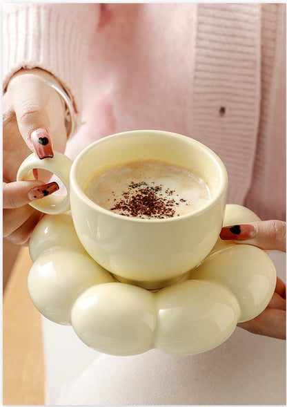 Floroux Ensemble de tasses et sous-tasses Floral