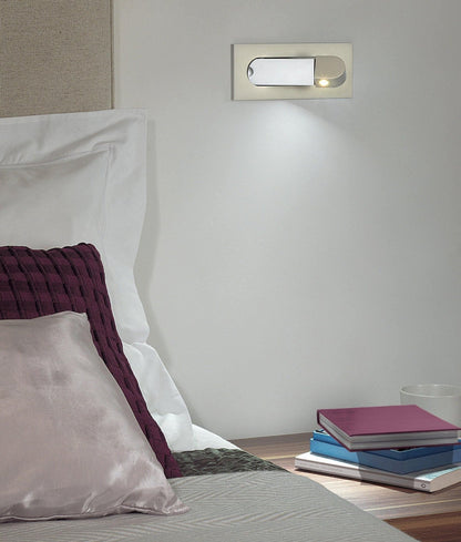 Floroux - Lampe de nuit LED élégante avec tête de lecture flexible