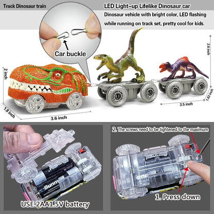 DinoExpress Train Set – Ensemble de jeu aventureux pour les enfants
