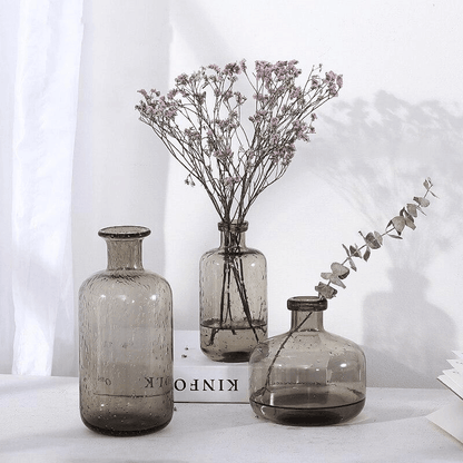 Floroux glass vase with tinted finish | Elegant decoration | Handmade design | Elegance for the home
