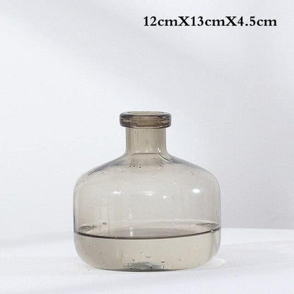 Floroux glass vase with tinted finish | Elegant decoration | Handmade design | Elegance for the home