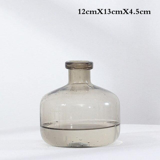 Floroux glass vase with tinted finish | Elegant decoration | Handmade design | Elegance for the home