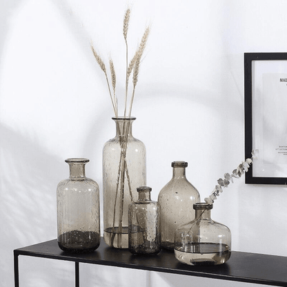 Floroux glass vase with tinted finish | Elegant decoration | Handmade design | Elegance for the home