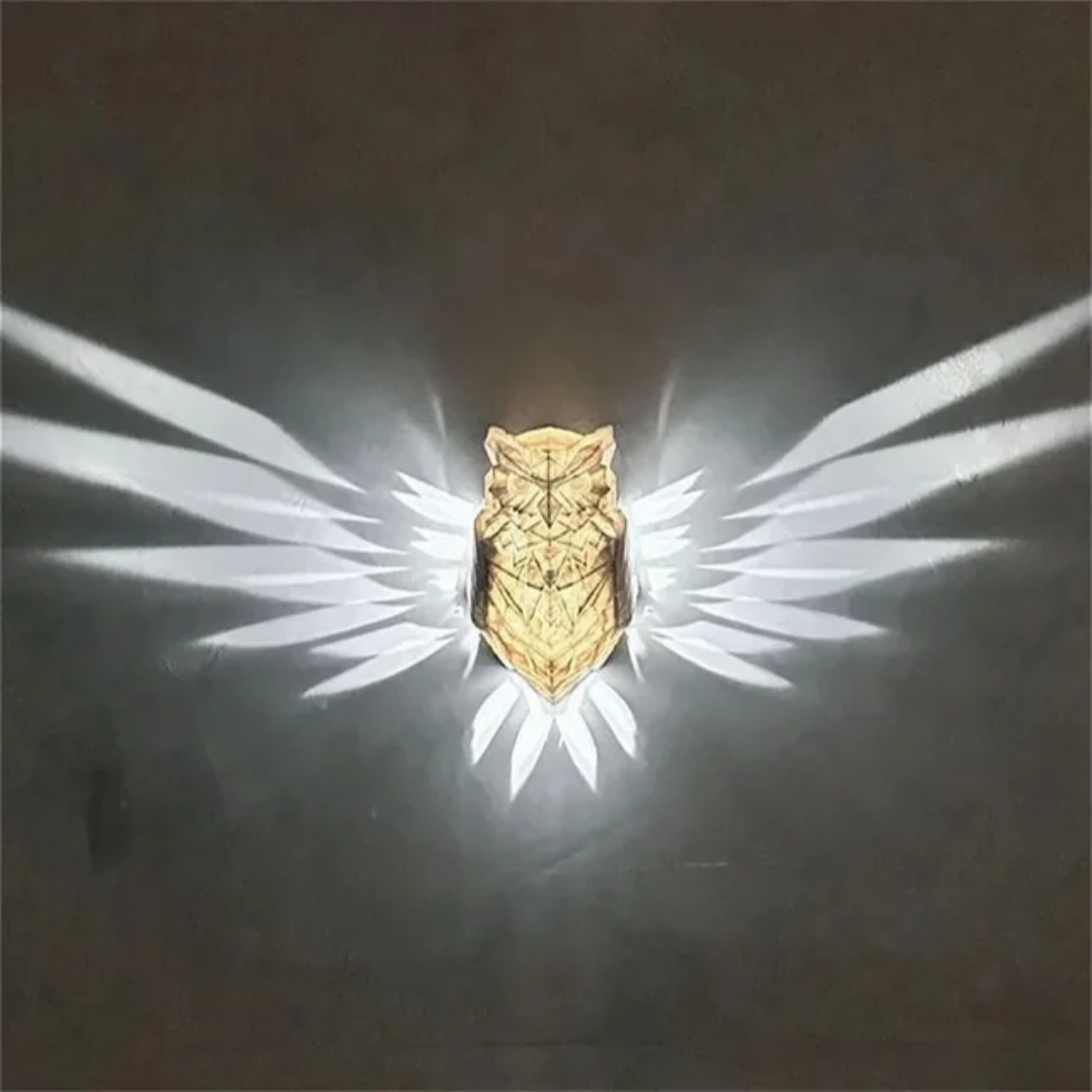 Floroux Lumière d'ambiance LED animalière majestueuse | Figurine d'aigle et de hibou | Lumière décorative pour la maison