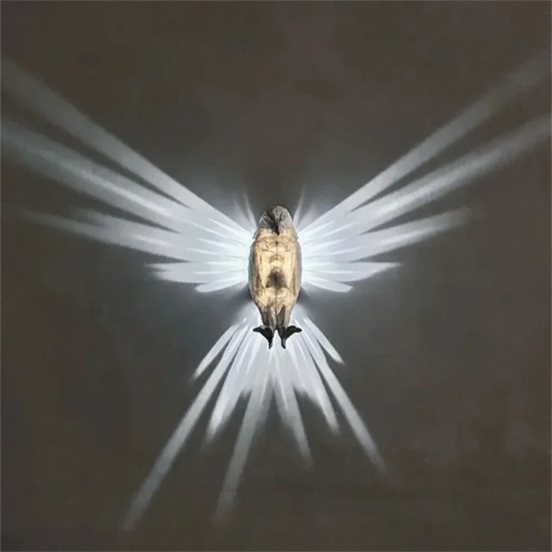 Floroux Lumière d'ambiance LED animalière majestueuse | Figurine d'aigle et de hibou | Lumière décorative pour la maison