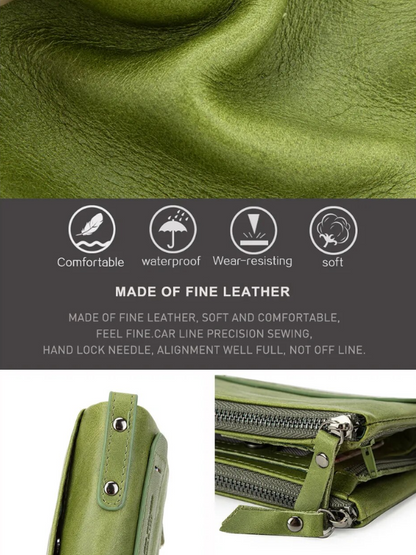 CompactWallet - portefeuille élégante à double fermeture éclair