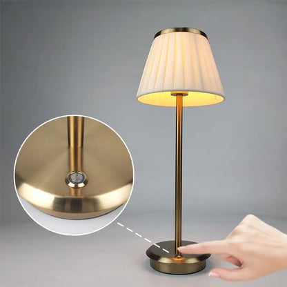 Floroux - Lampe de table sans fil en cuivre