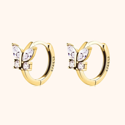 Auryn Kristal Papillon Boucles d'Oreilles – Élégance Étincelante pour Chaque Occasion
