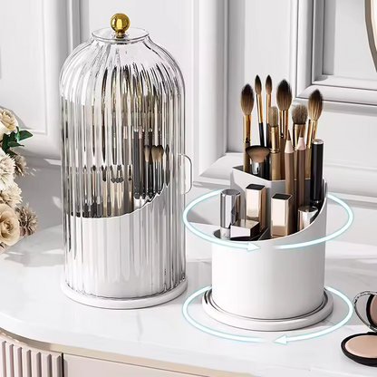 Organisateur de maquillage élégant à rotation 360° | Chic et gain de place