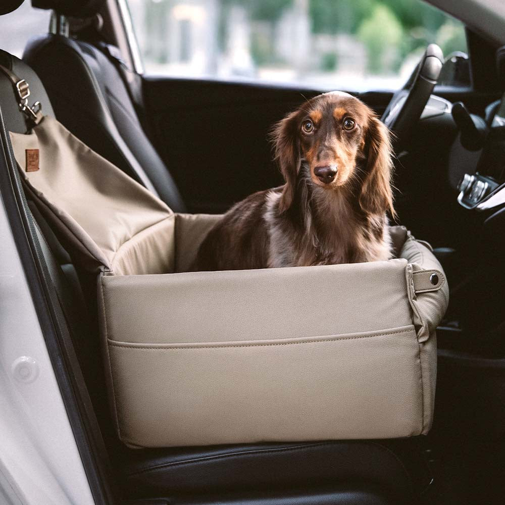 Élévé Faux Cuir Deluxe Siège Auto Chien Booster Lit - Urban Voyager