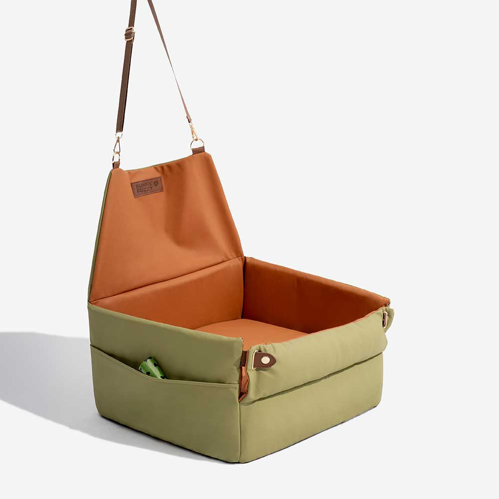 Élévé Faux Cuir Deluxe Siège Auto Chien Booster Lit - Urban Voyager