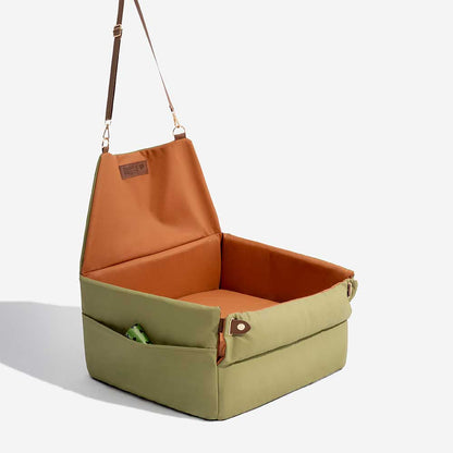 Élévé Faux Cuir Deluxe Siège Auto Chien Booster Lit - Urban Voyager