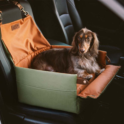 Élévé Faux Cuir Deluxe Siège Auto Chien Booster Lit - Urban Voyager