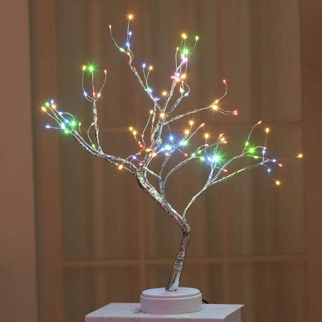 Floroux LED arbre lampe de table | Lumière d'ambiance magique | Sans fil | Décoration pour la maison