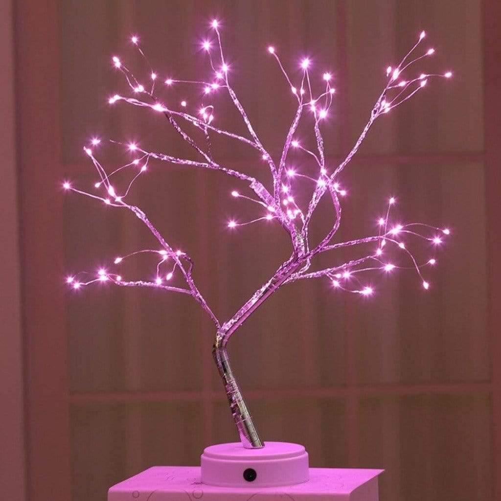 Floroux LED arbre lampe de table | Lumière d'ambiance magique | Sans fil | Décoration pour la maison