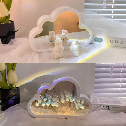 Floroux Cloud Mirror Tulips - Miroir LED avec effet d'infini