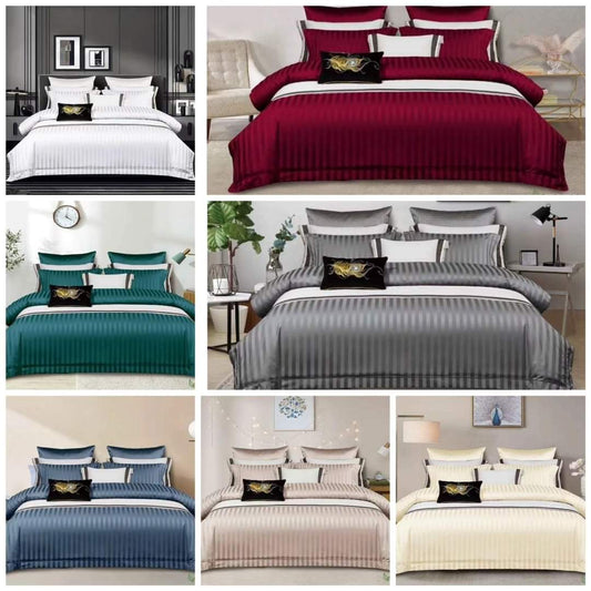 7*8 /6*7 Housse de couette rayée NoirNov