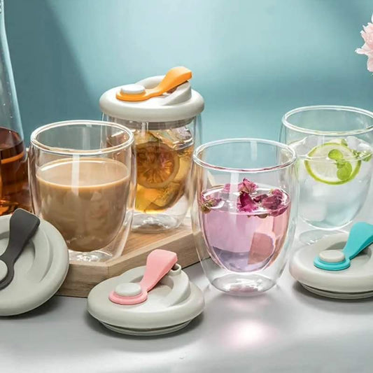 Tasse en verre à double paroi étanche