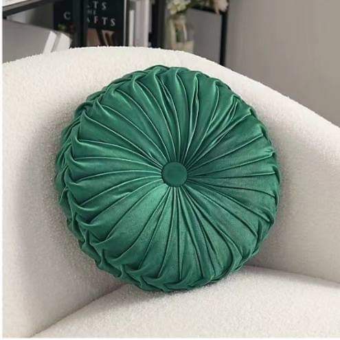 Coussin décoratif rond en velours