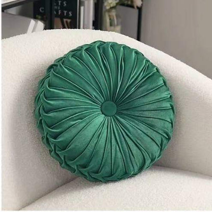 Coussin décoratif rond en velours