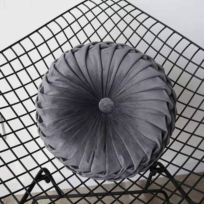 Coussin décoratif rond en velours