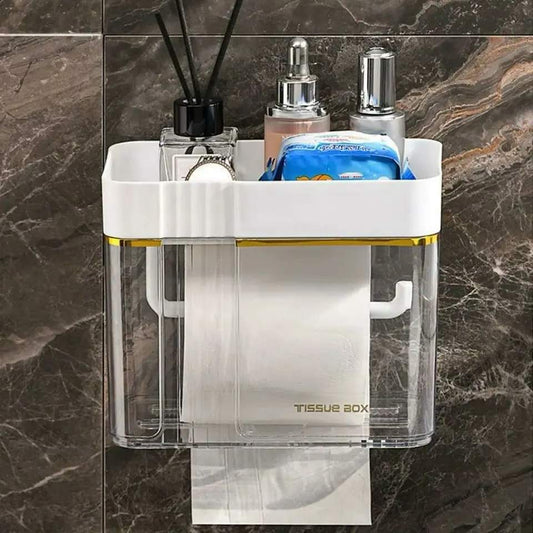 Boîte à mouchoirs murale plaquée or