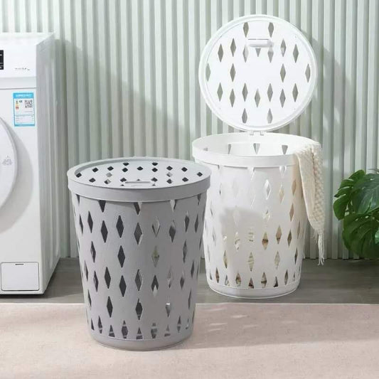 Panier à linge/rangement avec couvercle
