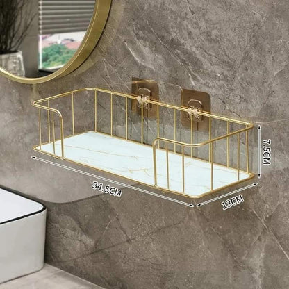 Étagère de salle de bain en marbre