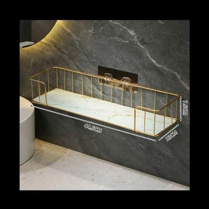 Étagère de salle de bain en marbre