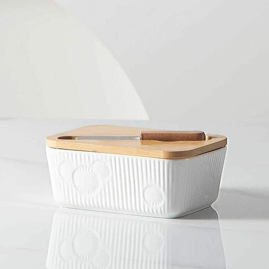 Ensemble de beurre en porcelaine