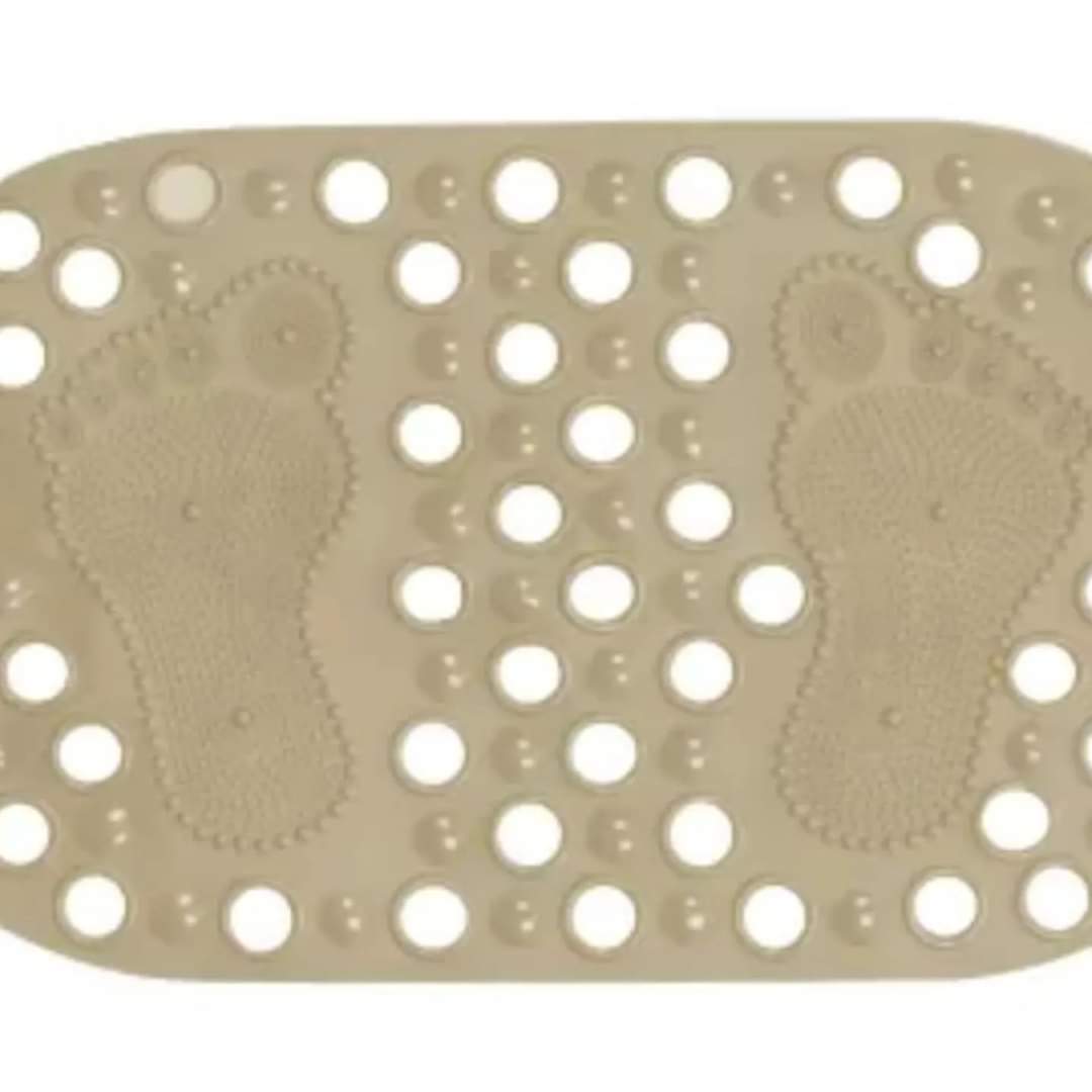 Tapis antidérapant de salle de bain avec empreintes