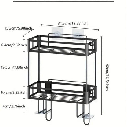 Double couche sur le rack de toilette