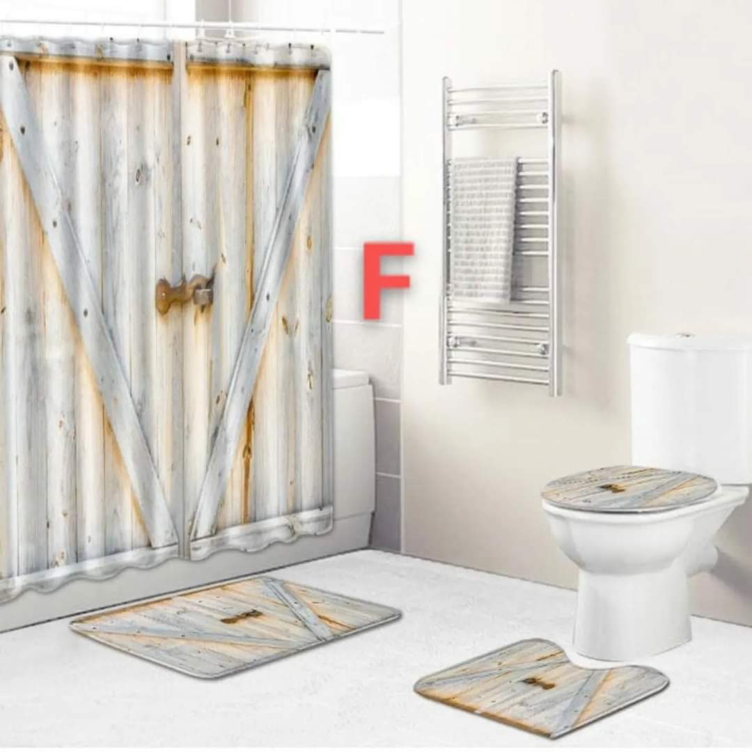 4 Pcs Ensemble de salle de bain
