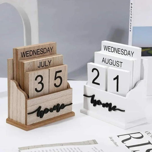 Calendrier en bois réutilisable pour la maison