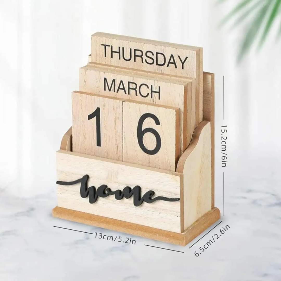Calendrier en bois réutilisable pour la maison