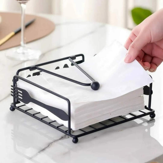 Noir Porte-serviette en métal