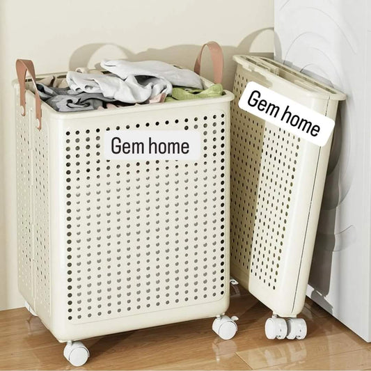 Panier à linge multifonctionnel avec roues