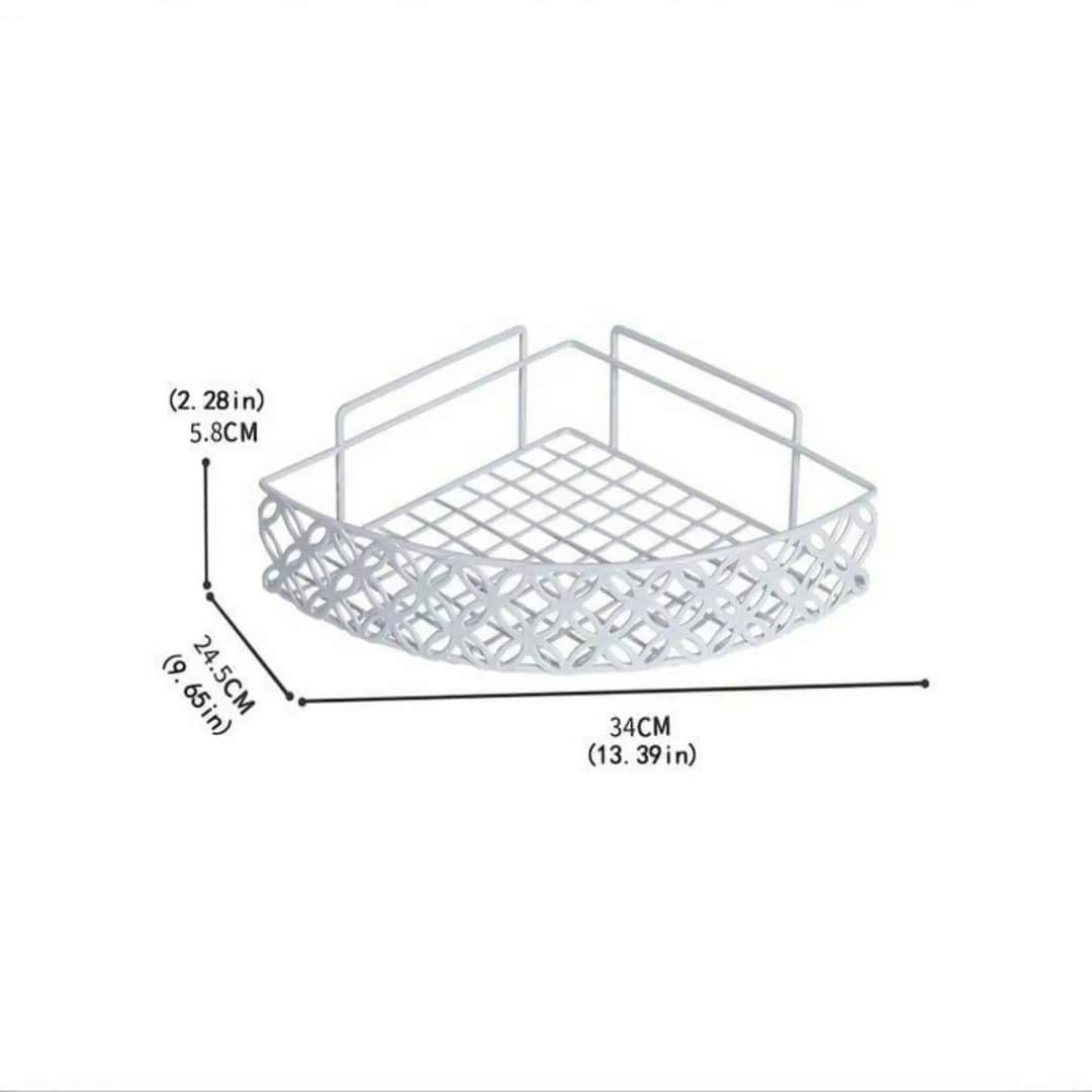 Étagère d'angle métallique triangulaire