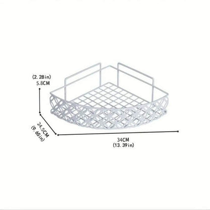 Étagère d'angle métallique triangulaire