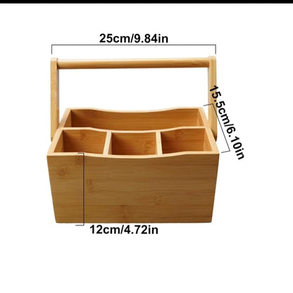 Organisateur de couverts de cuisine portable avec poignée
