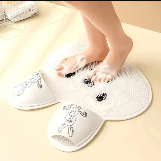 Tapis de bain antidérapant avec grattoir