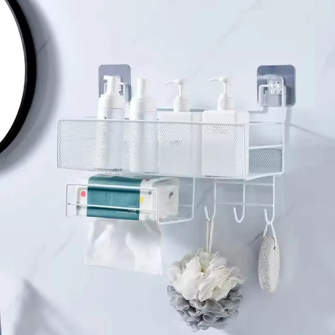 Étagère de salle de bain en maille