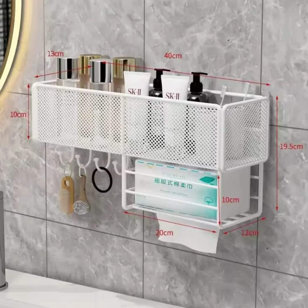 Étagère de salle de bain en maille