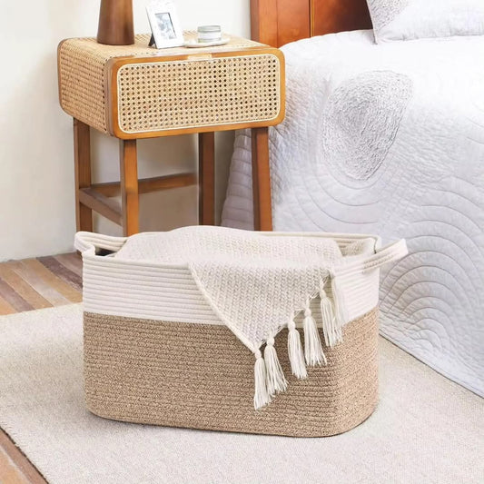 Panier en corde de coton