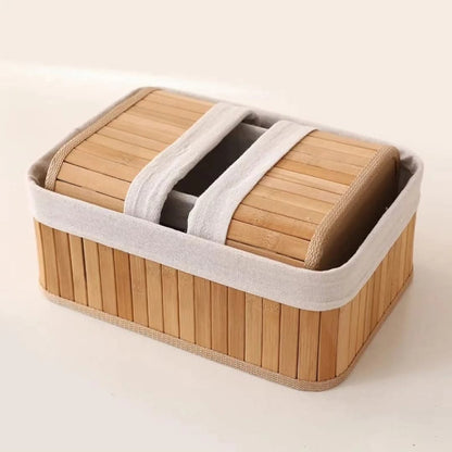 4pc Panier en osier en bambou