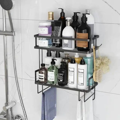 Organisateur de rangement de salle de bain à 2 niveaux