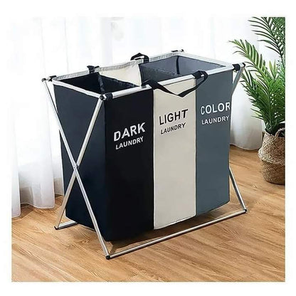 Panier à linge pliable avec compartiment hmm