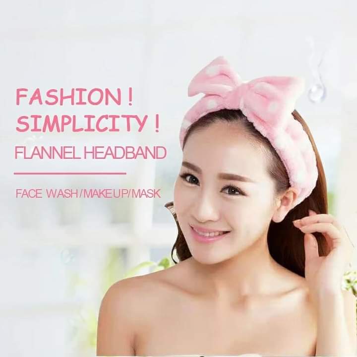 Bandeaux en polaire corail avec nœud