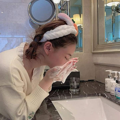 Bandeaux en polaire corail avec nœud